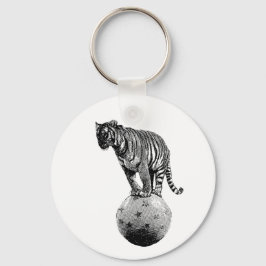 Vintager Circus Tiger Schlüsselanhänger