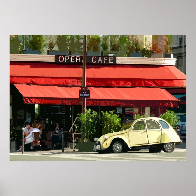 Vintager Citroën Car Außenbereich Poster (Vorne)