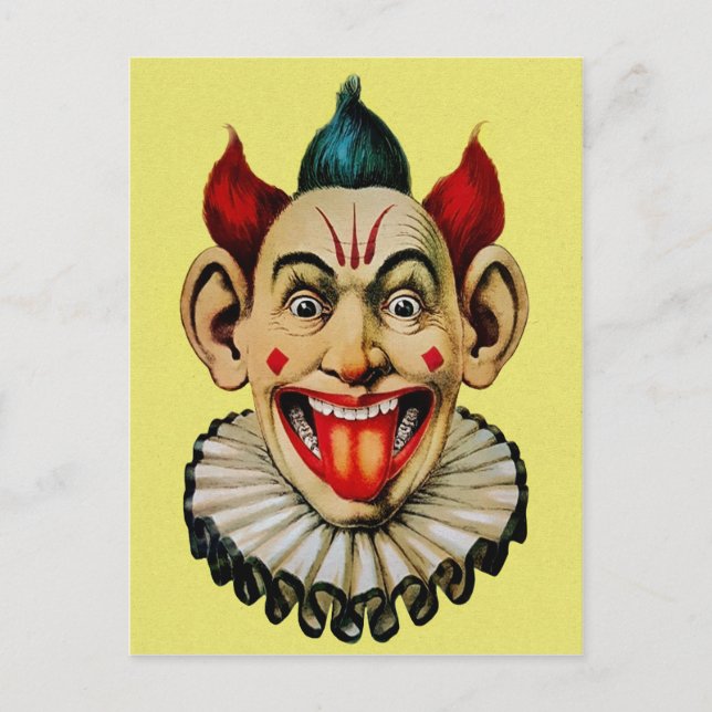 Vintager Clown Postkarte (Vorderseite)