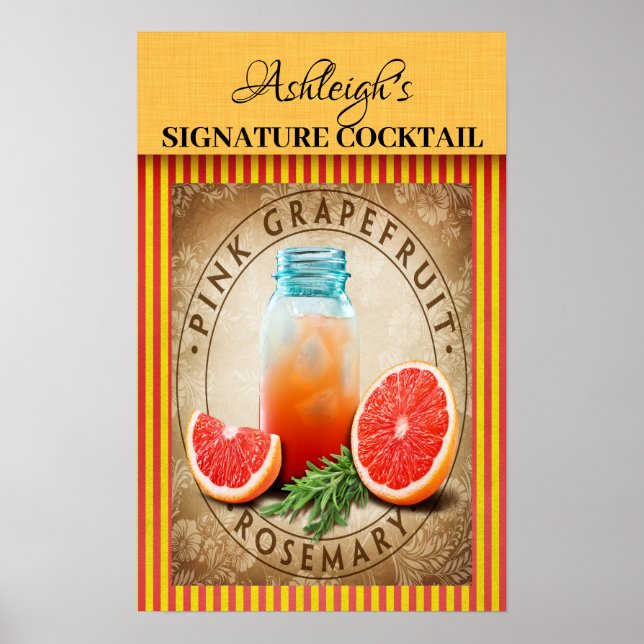 Vintager Cocktail Poster (Vorne)