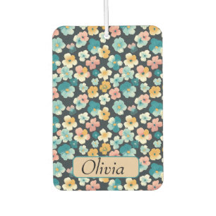 Vintager Coesscore Florals in Blau und Gelb Autolufterfrischer