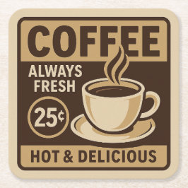 Vintager Coffee Shop Drink Untersetzer