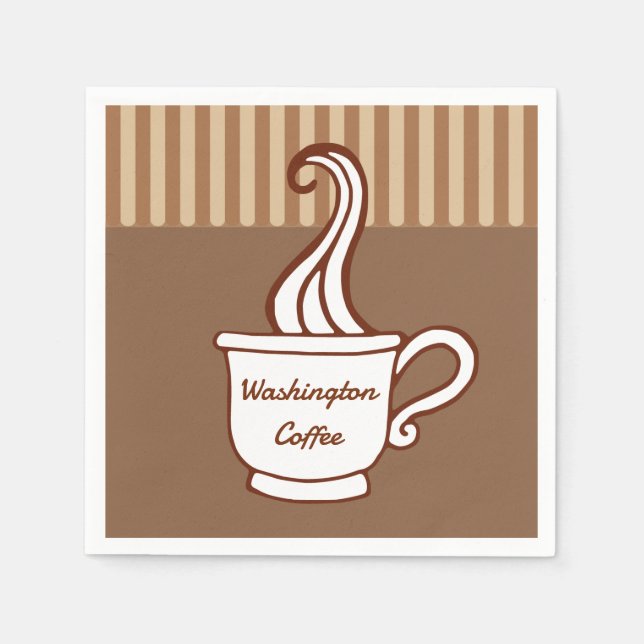 Vintager Coffee Shop Napkins Serviette (Vorderseite)