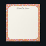 Vintager Cogagecore Boho Ditsy Floral Personalisie Notizblock<br><div class="desc">Vintager Kernpunkt Boho Ditsy Personalisierter Notepad</div>