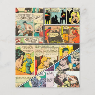 Vintager Comic Layout Boxing Journalist Romance