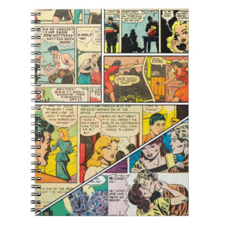 Vintager Comic Layout Boxing Journalist Romance Notizblock