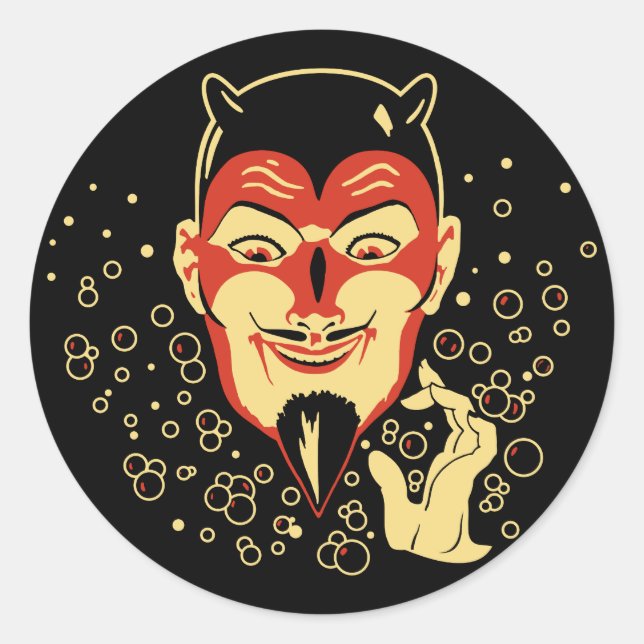 Vintager Conjoring Devil Halloween Sticker (Vorderseite)