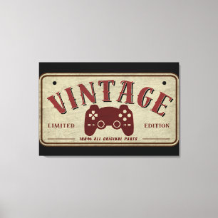Vintager Controller Limited Edition Originalteile Leinwanddruck