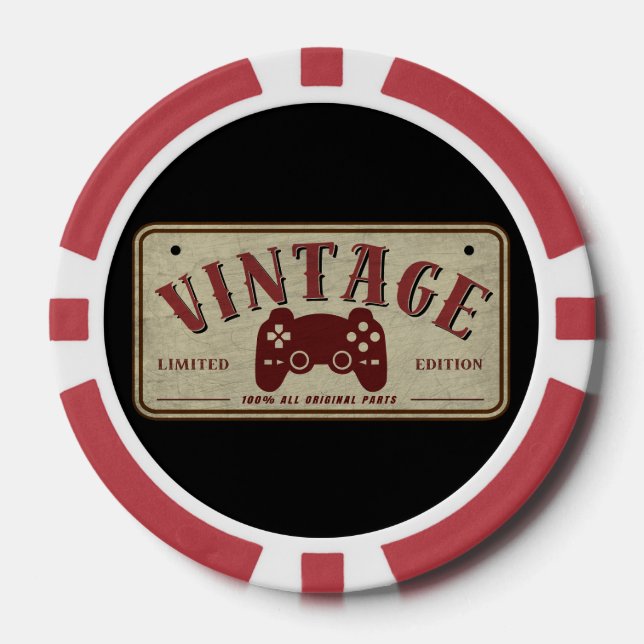 Vintager Controller Limited Edition Originalteile Pokerchips (Vorderseite)