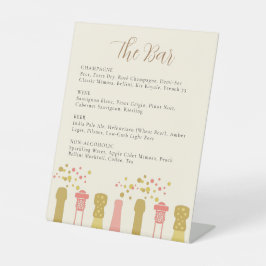 Vintager Cooler Retro-Champagner-Junggeselinnen-Ab Sockelschild