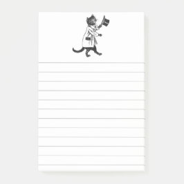 Vintager Cooler Top Hat Kat Lined Sticky Post-it Klebezettel