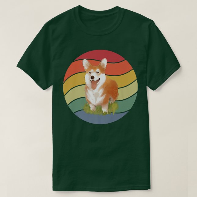 Vintager Corgi Dog1363 T-Shirt (Design vorne)