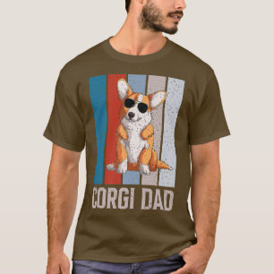 Vintager Corgi Dog Lover Tshirt Corgi Vater