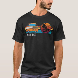 Vintager Costa Rica Strand Hippie Surf Van Surfing T-Shirt