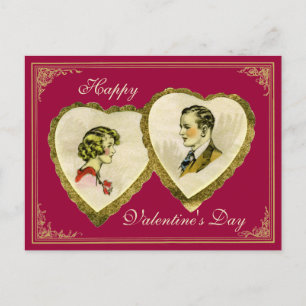 Vintager Couple Valentine's, Wedding, Anniversary Feiertagspostkarte