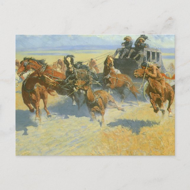 Vintager Cowboy, der den nigerianischen Führer, Re Postkarte (Vorderseite)