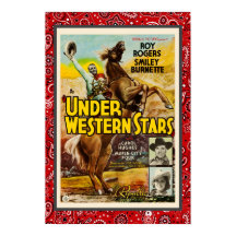 Vintager Cowboy-Film unter den Western-Sternen