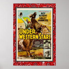 Vintager Cowboy-Film unter den Western-Sternen Poster