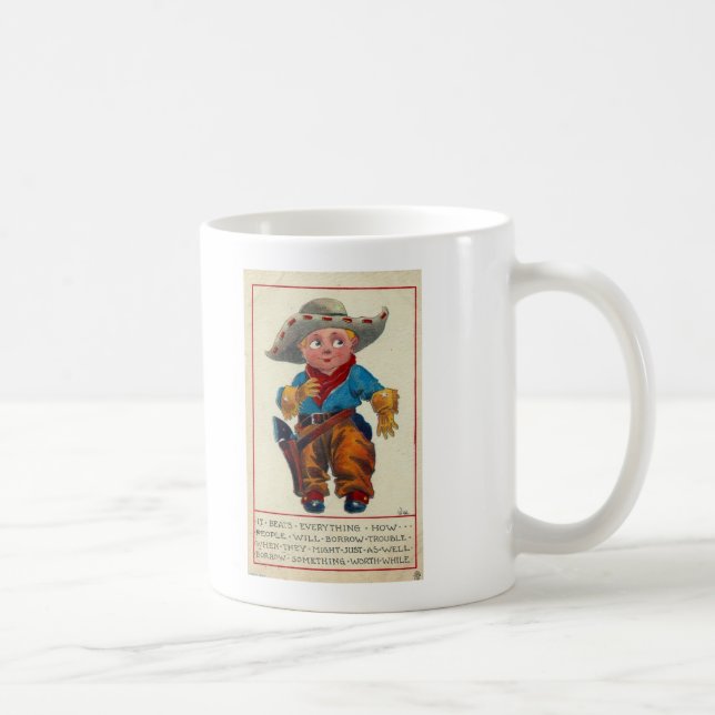 Vintager Cowboy Kaffeetasse (Rechts)