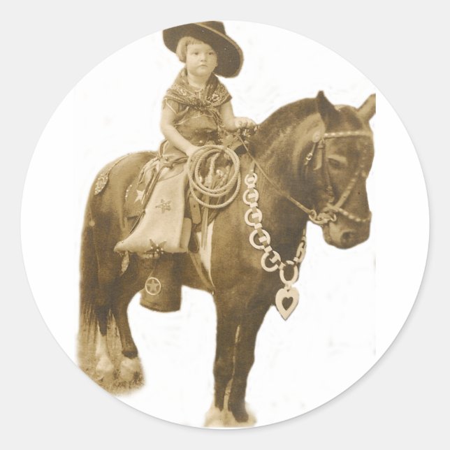 VINTAGER COWGIRL STICKER (Vorderseite)