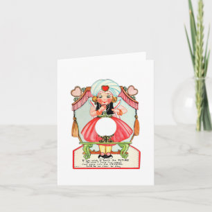 Vintager Crystal Ball Valentine Karte