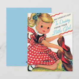 Vintager Daddy's Girl Happy Vathers Day Feiertagskarte