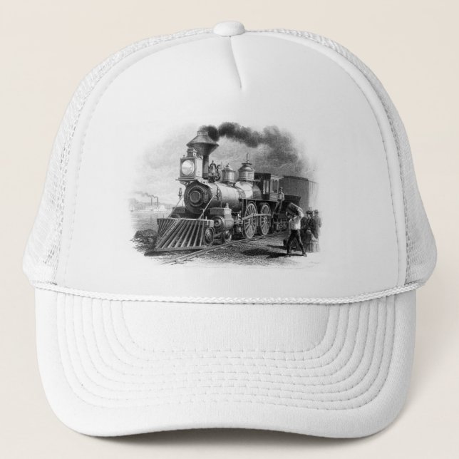 Vintager Dampflokomotorschuh Truckerkappe (Vorderseite)