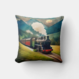 Vintager Dampfzug Kissen