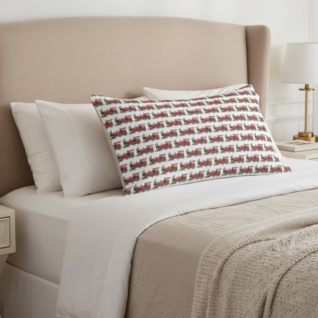 Vintager Dampfzug Kissenbezug (Vintage Steam Train Pillow Case)