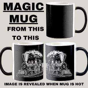 Vintager Dampfzug Motor Magic Morphing Tasse