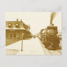 Vintager Dampfzug Postkarte