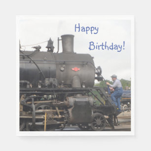 Vintager Dampfzug Serviette