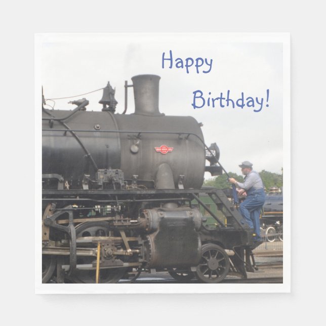 Vintager Dampfzug Serviette (Vorderseite)