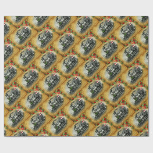 Vintager Dampfzug Weihnachten Geschenkpapier