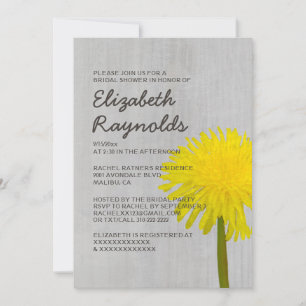 Vintager Dandelion Bridal Dusche Einladungen