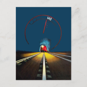 Vintager dänischer Zug Postkarte