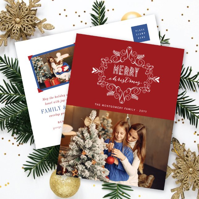 Vintager Deko Festive Foliage Frohe Weihnachten Fo (Von Creator hochgeladen)