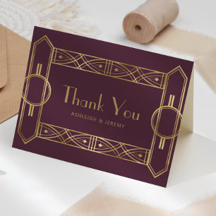 Vintager Deko Frame Burgundy Gold Wedding Vielen D Karte