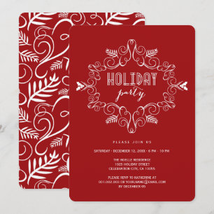 Vintager Deko Frame Classic Feiertag einladen Einladung