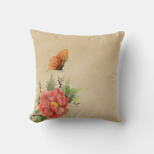 Vintager Dekor des Schmetterlinges Kissen