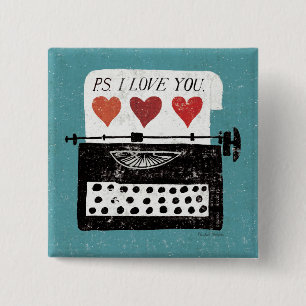 Vintager Desktop - Schreibmaschine Button