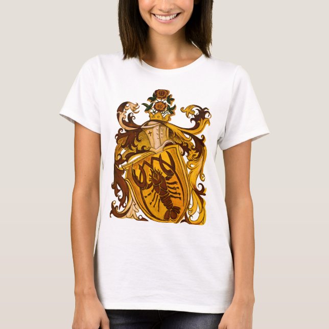 Vintager deutscher Krebs-Zodiakobat T-Shirt (Vorderseite)