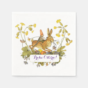 Vintager deutscher Ostern Serviette