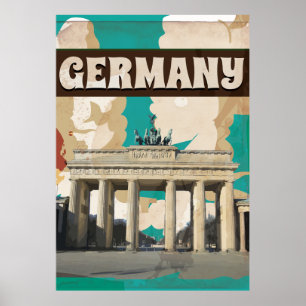 VINTAGER DEUTSCHER REISEPOSTER POSTER