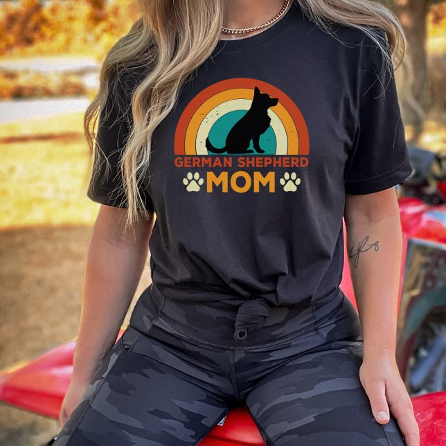 Vintager deutscher Schäferhund Mama Sunset T-Shirt (Von Creator hochgeladen)