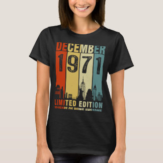 Vintager Dezember 1971 52 Jahre alt 52. Geburtstag T-Shirt