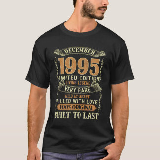 Vintager Dezember 1995 Geschenk 25 Jahre alt 25 Ja T-Shirt