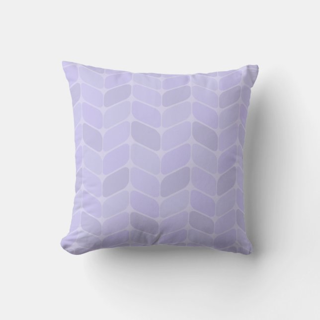 Vintager Diagonal-Rechtecke-Lavendel Kissen (Vorderseite)
