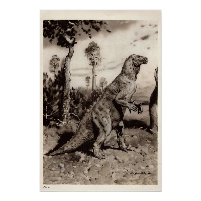 Vintager Dinosaurier, Print #1 Poster (Vorderseite)