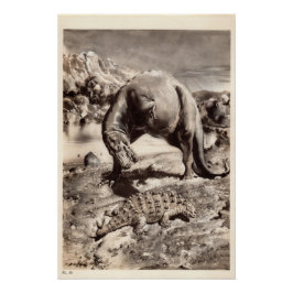 Vintager Dinosaurier, Print #2 Poster